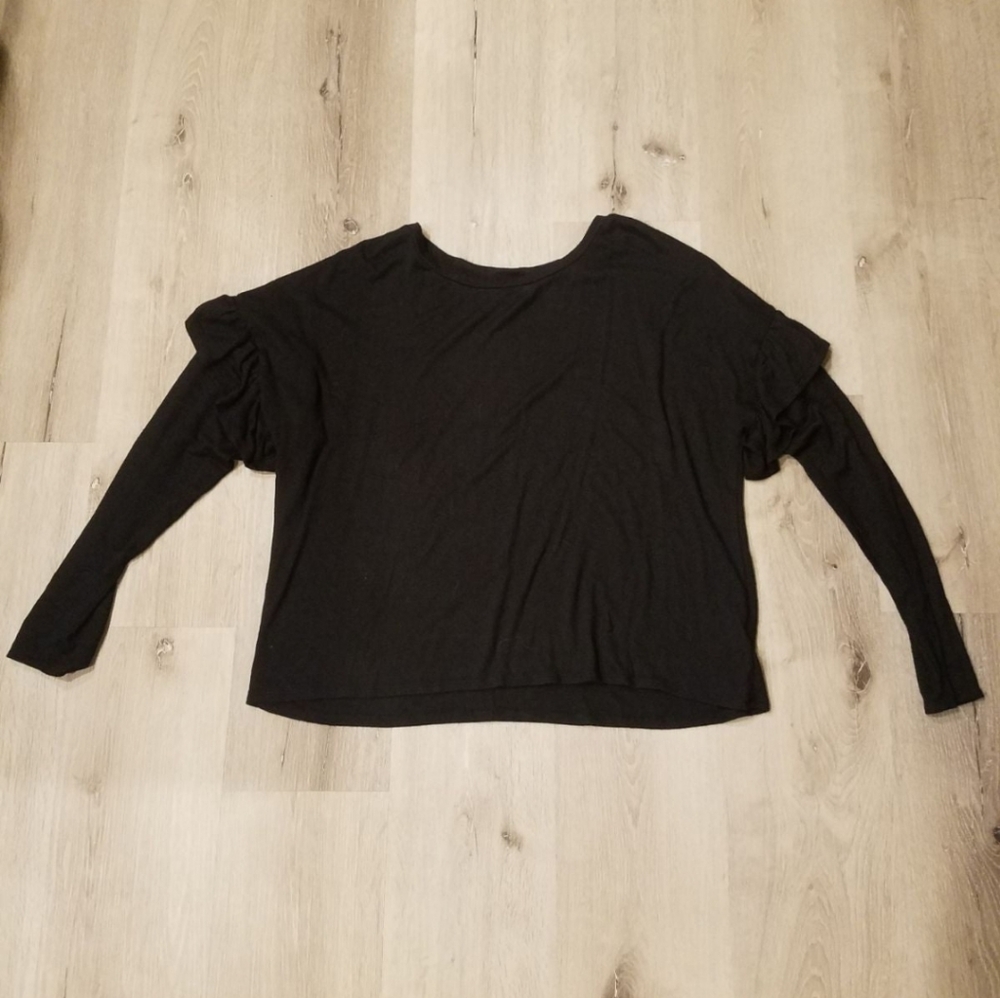 Mossimo Long Sleeve Ruffle Shirt Size XXL
